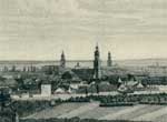 Erlangen um 1850. Lithographie von G. Gattineau